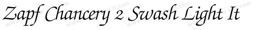Zapf Chancery 2 Swash Light Italic字体转换